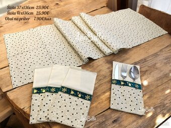 Vianočné prestieranie - Štóly a obaly na príbory - 4