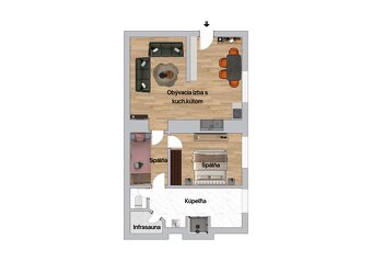 2.izb. apartmán so saunou Poprad-Veľká,vlastný vstup z dvora - 4