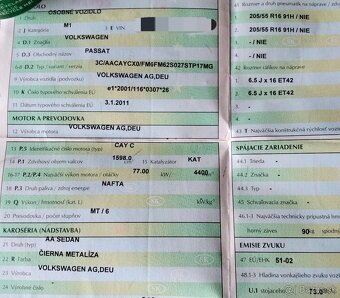 Volkswagen Passat B7 1.6 TDI 2011 predám DVERE, MOTOR CAY V - 4