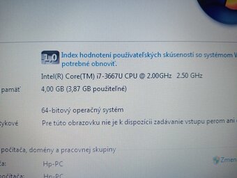 predám Hp elitebook Folio 9470m, Intel i7, 4gb ram,500gb hdd - 4