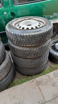 R14 4x100  2 sady plechy + pneu - 4