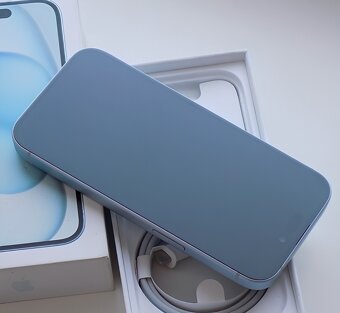 iPhone 15 Blue BATERIE 100% TOP - 4