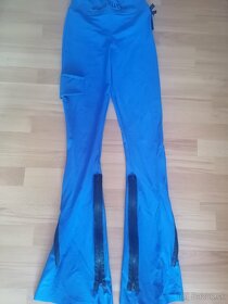 Kura collection zip flare leggings modré - 4