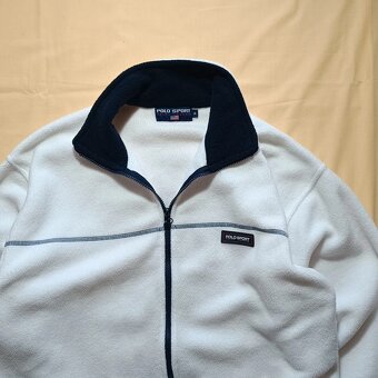 Polo Ralph Lauren sport biela flísová mikina XL - 4