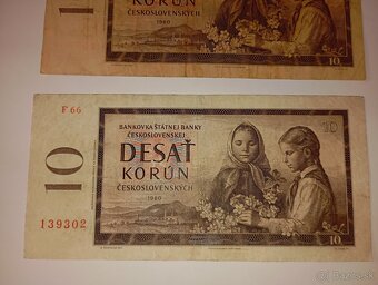 BANKOVKY 10 KČS 1960, CHYBOTISK A VZÁCNÉ SÉRIE - 4