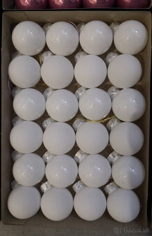 Vianočné ozdoby sklenene perleťové gule - 4