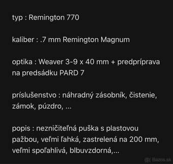 Guľovnica Remington 770 - 4