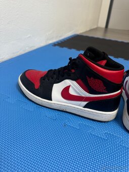 Nike air jordan 1 mid WHITE BLACK RED - 4