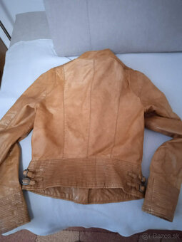 hnedá kožená bunda - 4