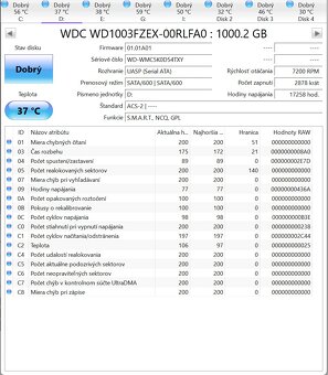 Predám 4 funkčné HDD, 6TB, 2TB, 1TB, 500GB - 4