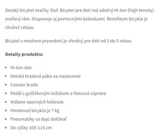 Detský bicykel velkosť 14 - 4