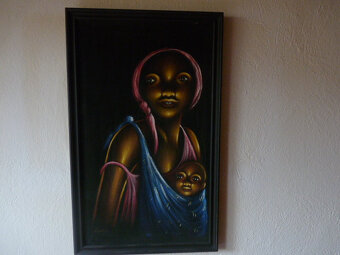 africké ľudové umenie – obrazy 1 - 4