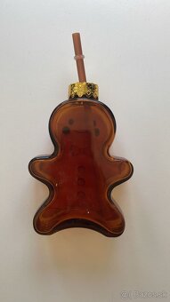Sklenený vianočný pohár, ozdoba, medovník, gingerbread - 4