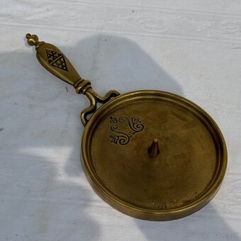 Svietnik mosaz na širokou svíčku - 4