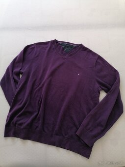 Pansky fialovy sveter TOMMY HILFIGER,L - 4