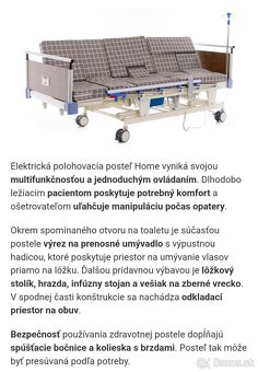 Zdravotná elektrická polohovatelná posteľ - 4