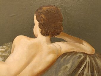 Obraz AKT na lenošce, olejomalba 48x67 - 4