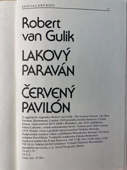 Robert van Gulik - Lakový paraván + Červený pavilón - 4