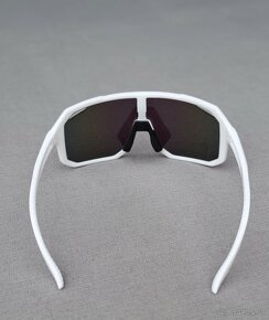 Slnečné športové okuliare nové biely rámik modré sklá - 4
