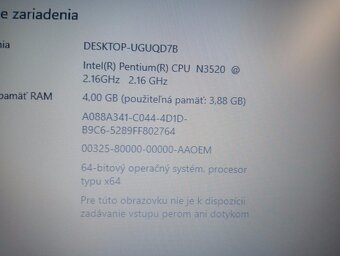 predám notebook MEDION AKOYA E7226 ,WINDOWS 10,bez baterky - 4