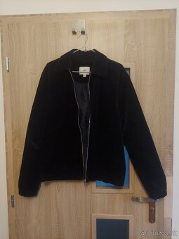 Manšestrová panská bunda H&M, námornícka modrá - veľkosť S - 4