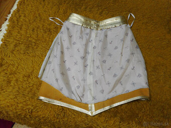 dievčenská zlatá koženková suknička 134-140cm - 4