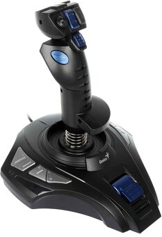 Genius Metal Strike 3D Joystick for PC (Black/ Blue) - 4