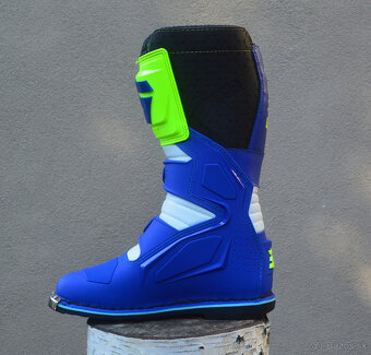 SHOT topánky boty čižmy modro žlté fluo - 4
