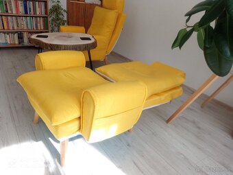 Žlté polohovacie kreslá nové spolu 300 € - 4