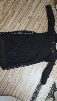 Čierne šaty veľ.s-m - 4