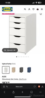 Ikea Alex zasuvky s koleckami - 4