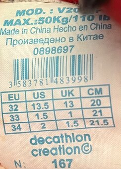 Detské inline korčule Decathlon veľ. EU 32-34 - 4