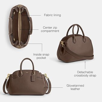 COACH Dámske tašky cez rameno Empire Carryall 28 B4/Dark Sto - 4