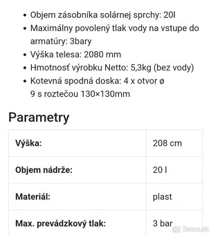 Záhradná solarna sprcha - 4