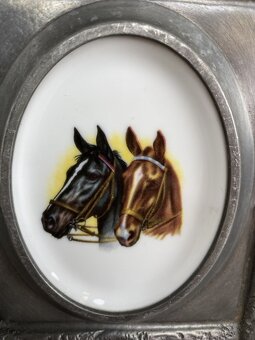 Párové porcelánové obrázky kone - 4