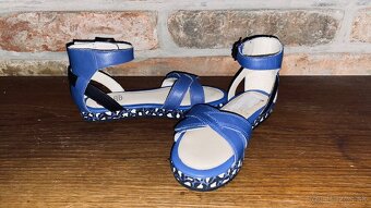 Sandále Clarks modré na platforme - celokožené neobuté č 31 - 4