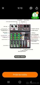 Audio Mixer Profesionál NS 06 + mikrofón Behringer - 4