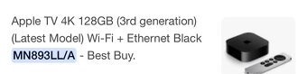 Apple TV 4K 128GB 3.gen. wifi + Ethernet - 4