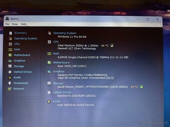 Acer Aspire e1-funkčný vhodný na diely-15,6"HD,Pentium,SSD - 4