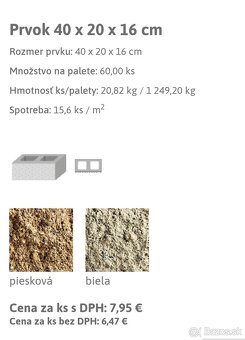 Jednostranne štiepene tvárnice - 4
