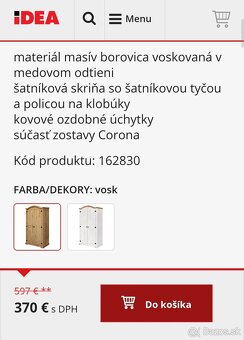 Skriňa a stolík-masív borovica - 4