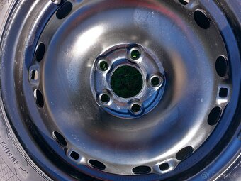 Plechove disky 5x100 r15 plus 185/60 r15 zimne pneumatiky - 4