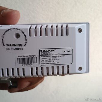 Blaupunkt cr12wh Digitálne hodiny - 4