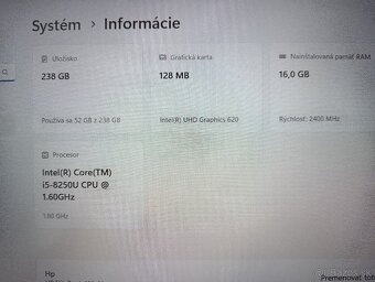 predám HP Elitebook 850 G5 , Intel Core i5 , 16gb ram , ssd - 4
