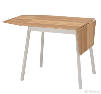 Rozkladací kuchynský stôl IKEA s doskou z bambusu - 4