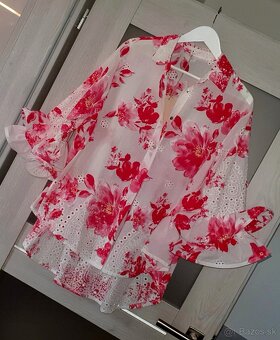 Bavlnená blúzka s madeirou - 4