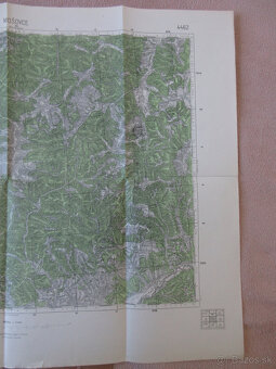 Mapa Mošovce, Slov. Ľupča, Sklené, Necpaly, Donovaly r. 1945 - 4