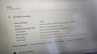 HP Elitebook 840 - intel i5, ram 8GB, ssd 256GB - 4