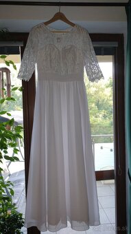 NOVÉ svadobné čipkované šaty - 4