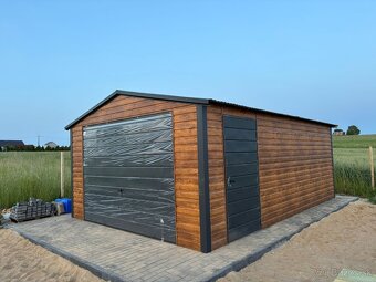 Plechová garáž 4×6 m – moderný dizajn - 4